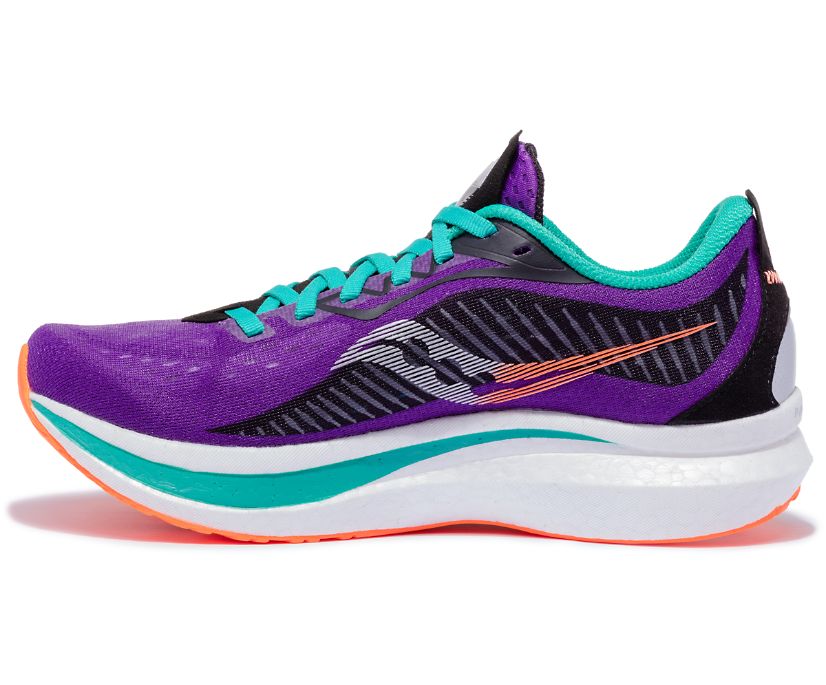 Saucony Endorphin Speed 2 Women's Running Shoes Purple / Black / Turquoise | Canada 119GSOL